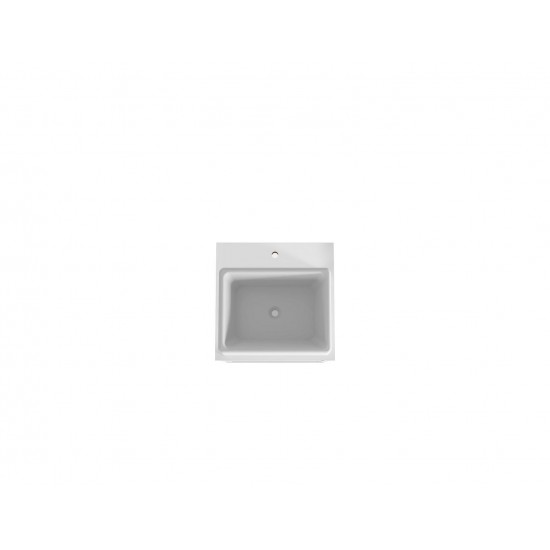 Liberty Floating 17.71 Bathroom Vanity Sink in White and Rustic Brown