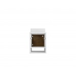Liberty Floating 17.71 Bathroom Vanity Sink in White and Rustic Brown