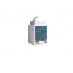 Liberty Floating 17.71 Bathroom Vanity Sink in White and Aqua Blue