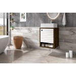 Liberty Floating 17.71 Bathroom Vanity Sink in Rustic Brown and White