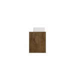 Liberty Floating 17.71 Bathroom Vanity Sink in Rustic Brown and White