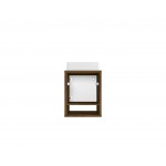 Liberty Floating 17.71 Bathroom Vanity Sink in Rustic Brown and White