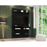 Libra Long Floating 45.35 Entertainment Center in Black