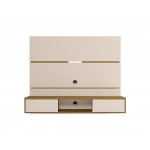 Vernon 62.99 Floating Entertainment Center in Off White and Cinnamon