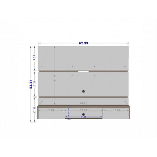 Vernon 62.99 Floating Entertainment Center in Off White and Cinnamon