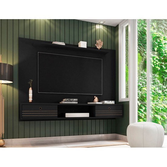 Liberty 70.86 Floating Entertainment Center in Black