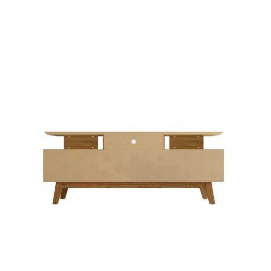 Yonkers 70.86 TV Stand in Off White and Cinnamon