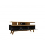 Yonkers 70.86 TV Stand in Black and Cinnamon