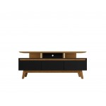 Yonkers 70.86 TV Stand in Black and Cinnamon