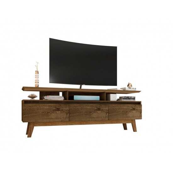 Yonkers 70.86 TV Stand in Rustic Brown