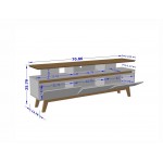 Yonkers 70.86 TV Stand in White