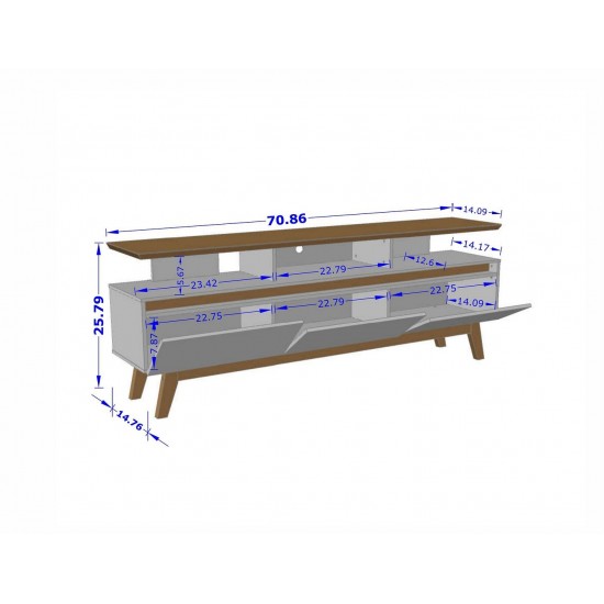Yonkers 70.86 TV Stand in White