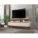 Yonkers 62.99 TV Stand in Off White and Cinnamon