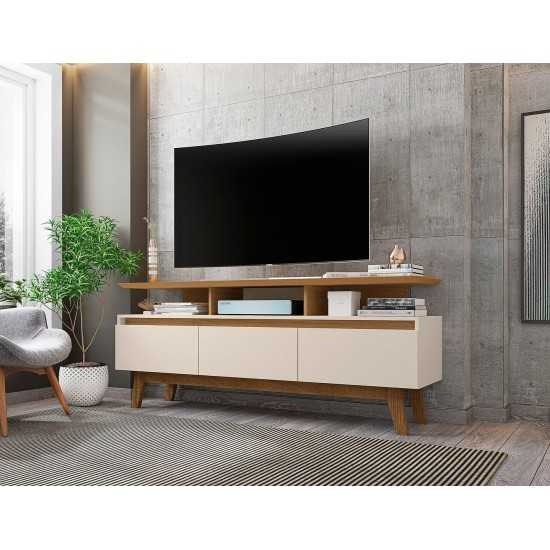 Yonkers 62.99 TV Stand in Off White and Cinnamon