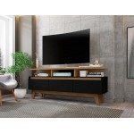 Yonkers 62.99 TV Stand in Black and Cinnamon