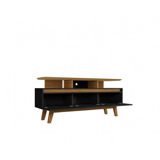 Yonkers 62.99 TV Stand in Black and Cinnamon