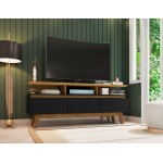 Yonkers 62.99 TV Stand in Black and Cinnamon