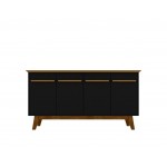 Yonkers 62.99 Sideboard in Black and Cinnamon