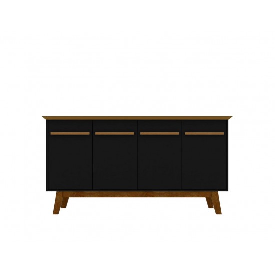 Yonkers 62.99 Sideboard in Black and Cinnamon