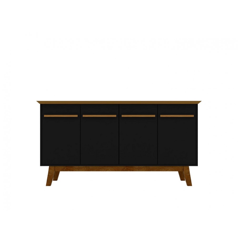 Yonkers 62.99 Sideboard in Black and Cinnamon