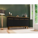 Yonkers 62.99 Sideboard in Black and Cinnamon