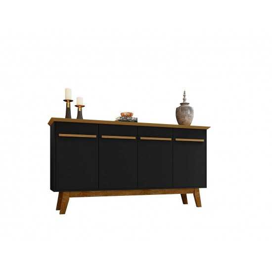 Yonkers 62.99 Sideboard in Black and Cinnamon