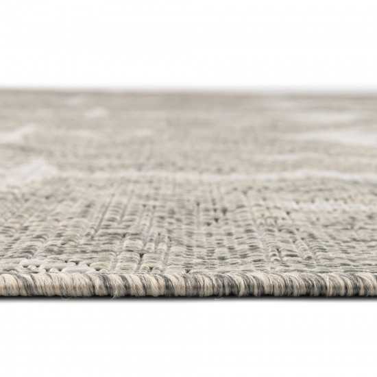 Rug Unique Loom Outdoor Coastal Gray Rectangular 6' 0 x 9' 0