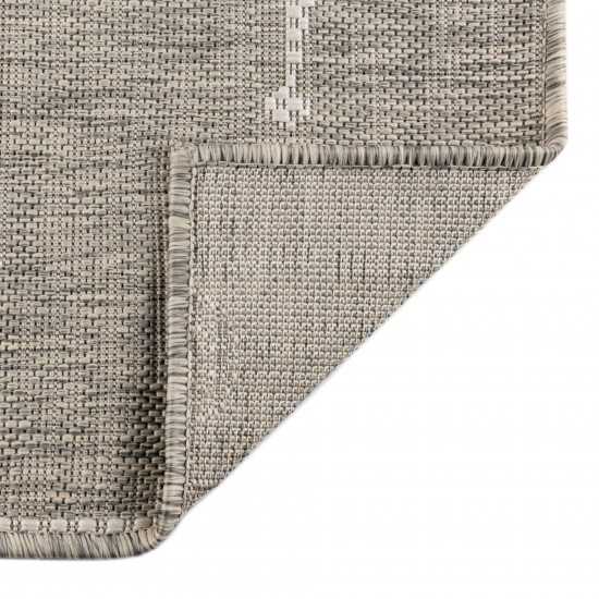 Rug Unique Loom Outdoor Coastal Gray Rectangular 6' 0 x 9' 0