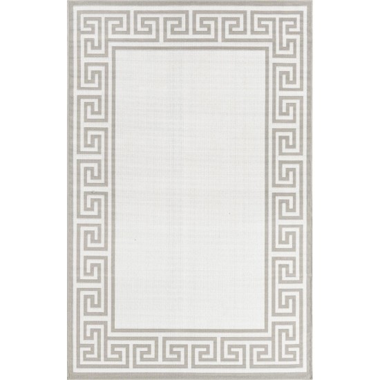 Rug Unique Loom Outdoor Coastal Ivory Rectangular 5' 3 x 8' 0