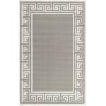 Rug Unique Loom Outdoor Coastal Gray Rectangular 5' 3 x 8' 0