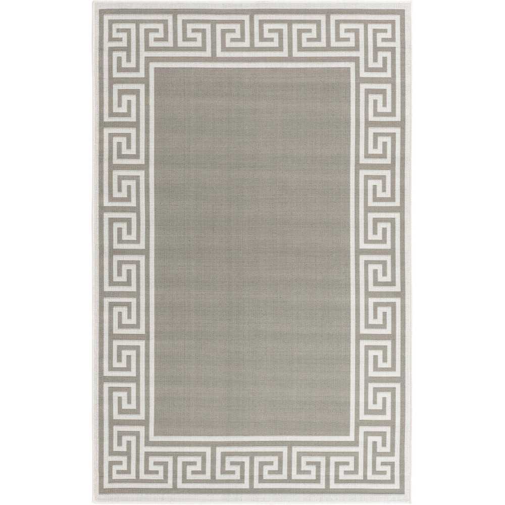 Rug Unique Loom Outdoor Coastal Gray Rectangular 5' 3 x 8' 0 Rug Unique Loom Outdoor Coastal Gray Rectangular 5' 3 x 8' 0