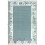 Rug Unique Loom Outdoor Coastal Aqua Rectangular 5' 3 x 8' 0