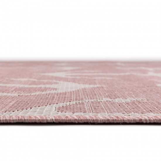 Rug Unique Loom Outdoor Coastal Pink Rectangular 5' 3 x 7' 10