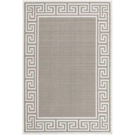 Rug Unique Loom Outdoor Coastal Gray Rectangular 4' 0 x 6' 0