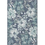 Rug Unique Loom Outdoor Coastal Blue Rectangular 4' 0 x 6' 0