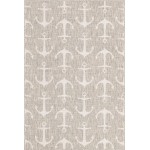 Rug Unique Loom Outdoor Coastal Gray Rectangular 4' 0 x 6' 0