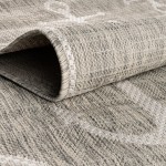 Rug Unique Loom Outdoor Coastal Gray Rectangular 4' 0 x 6' 0