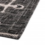 Rug Unique Loom Outdoor Coastal Charcoal Rectangular 4' 0 x 6' 0