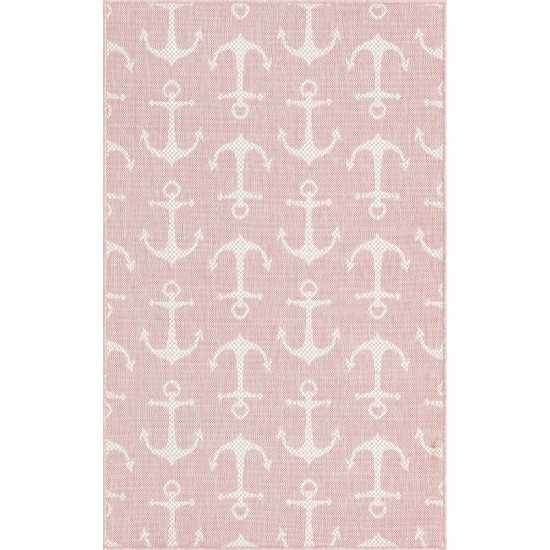 Rug Unique Loom Outdoor Coastal Pink Rectangular 3' 3 x 5' 3