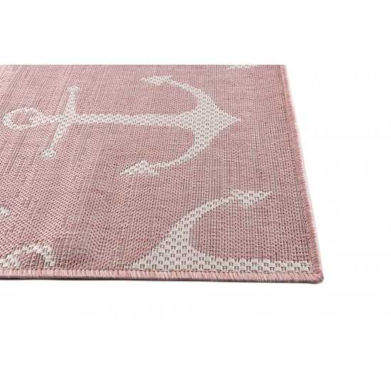 Rug Unique Loom Outdoor Coastal Pink Rectangular 3' 3 x 5' 3