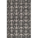 Rug Unique Loom Outdoor Coastal Charcoal Rectangular 3' 3 x 5' 3