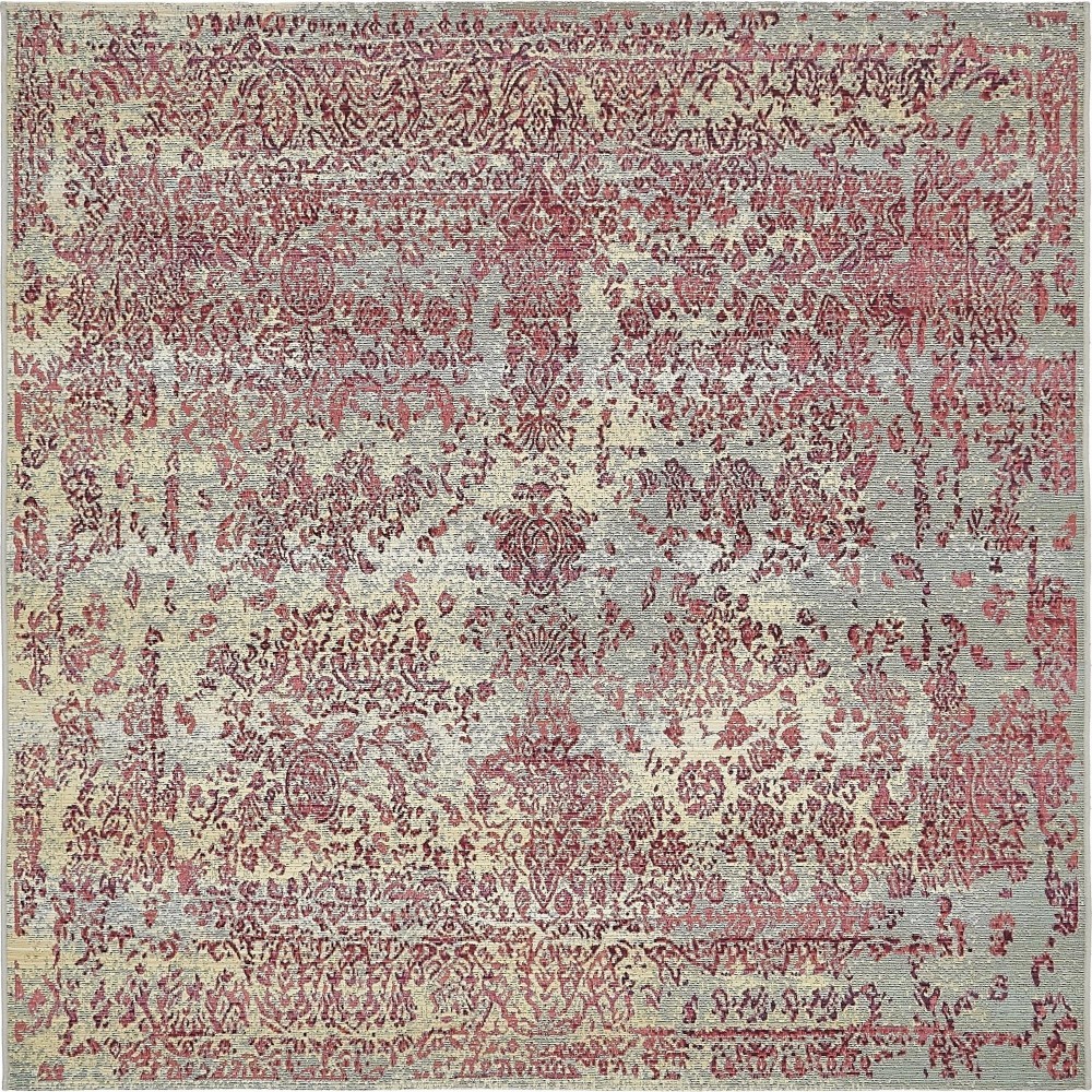 Rug Unique Loom Outdoor Botanical Red Square 6' 0 x 6' 0 Rug Unique Loom Outdoor Botanical Red Square 6' 0 x 6' 0