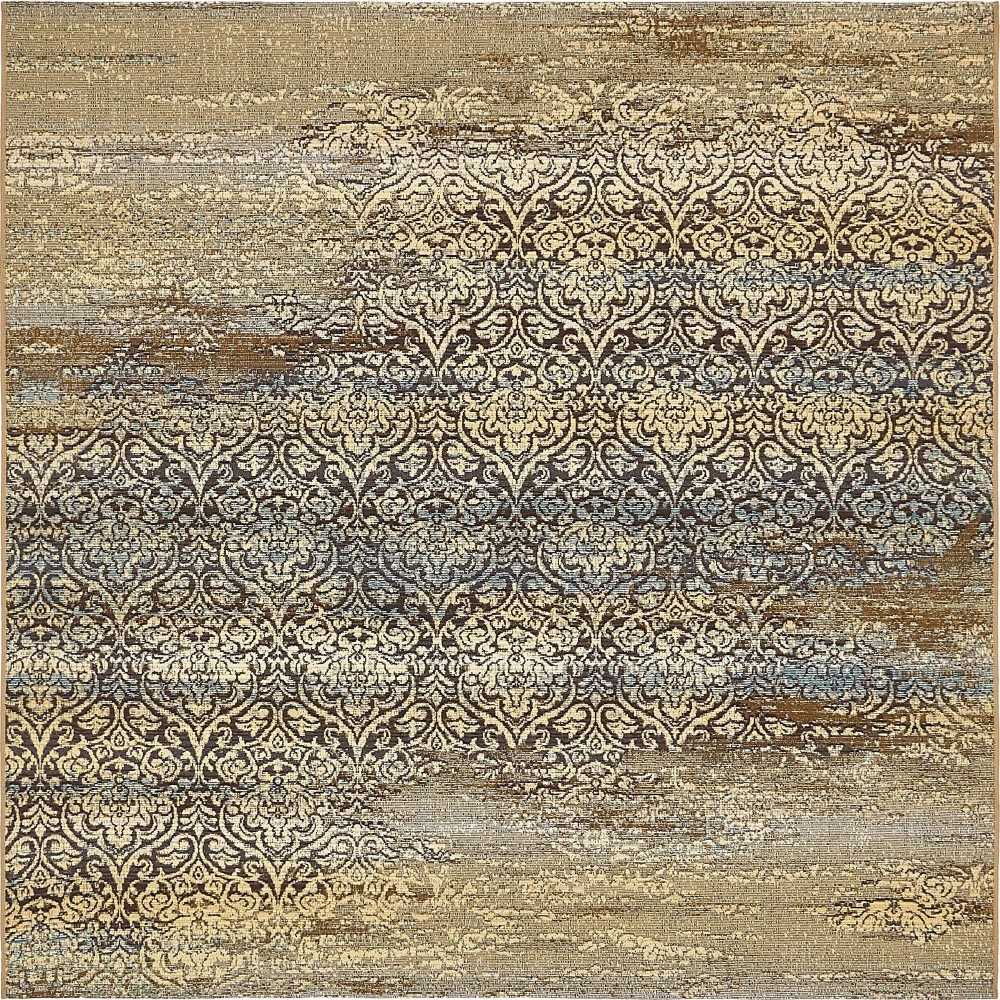 Rug Unique Loom Outdoor Botanical Beige Square 6' 0 x 6' 0 Rug Unique Loom Outdoor Botanical Beige Square 6' 0 x 6' 0