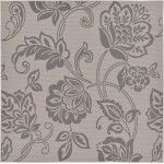 Rug Unique Loom Outdoor Botanical Gray Square 6' 0 x 6' 0