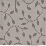 Rug Unique Loom Outdoor Botanical Gray Square 6' 0 x 6' 0