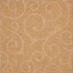 Rug Unique Loom Outdoor Botanical Brown Square 6' 0 x 6' 0