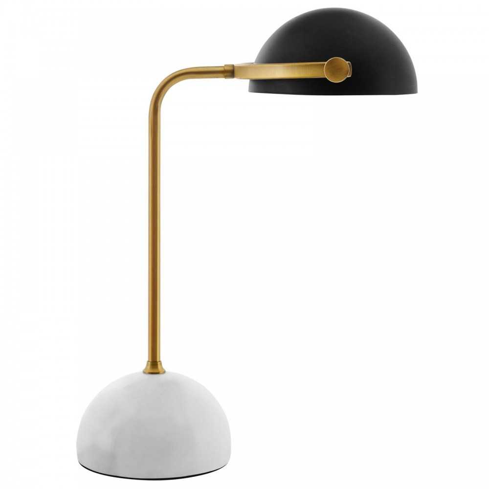 Convey Bronze and White Marble Table Lamp