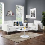 Loft 2 Piece Leather Loveseat and Armchair Set