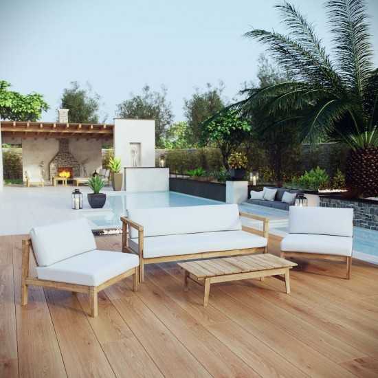 Bayport 4 Piece Outdoor Patio Teak Set