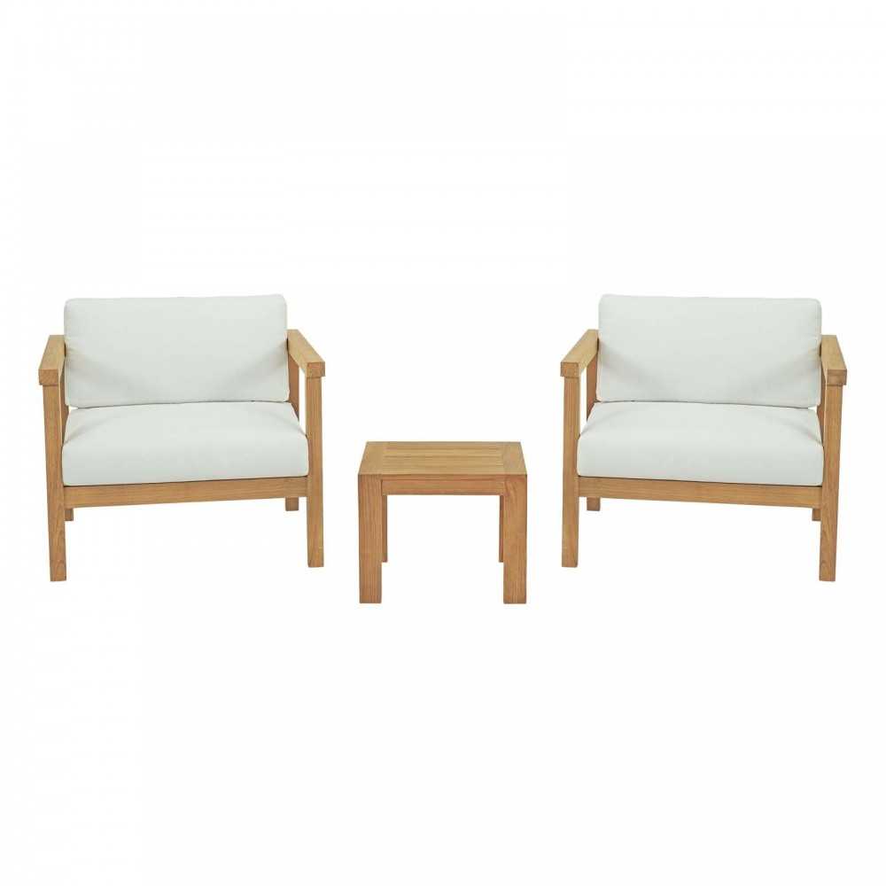 Bayport 3 Piece Outdoor Patio Teak Set